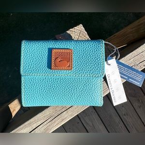 Dooney & Bourke Pebble Grain Small Flap Credit Card Wallet